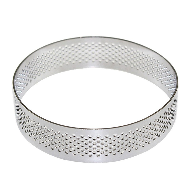 circle baking Pastry Round Perforated Tart Rings For Baking