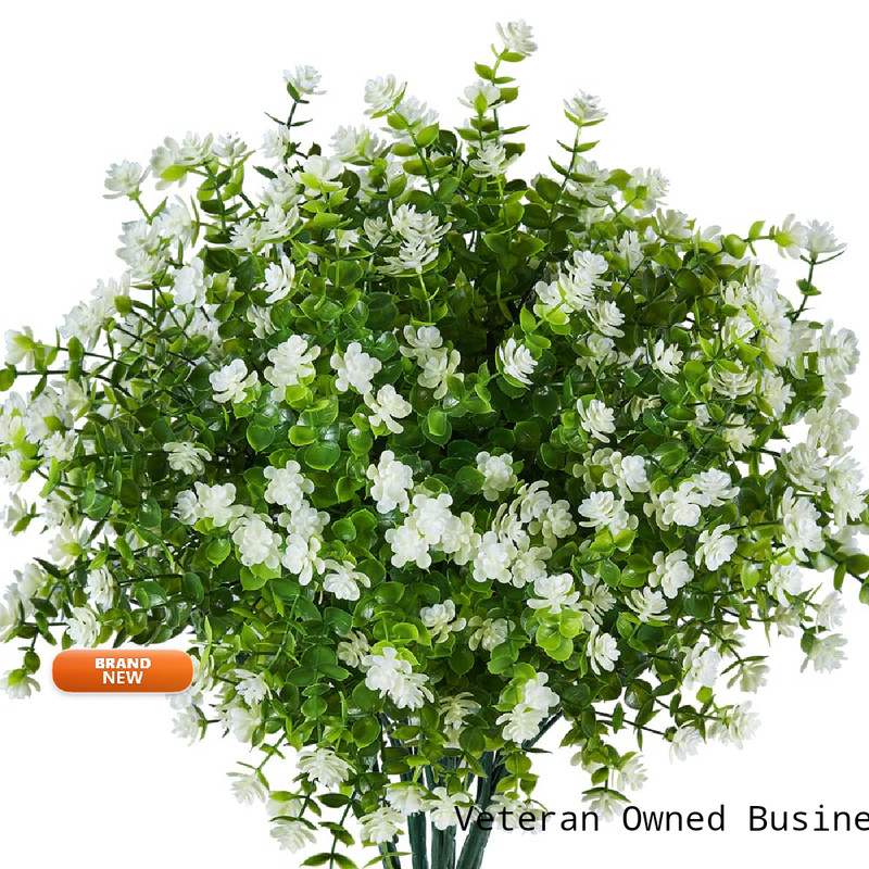 Urstoud 10Pcs Artificial Eucalyptus Plantsfake Boxwood Shrubs Uv Resistant No