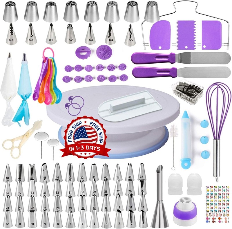 Juego De 137 Piezas Para Decoración De Tortas, Variedad Utensilios Repostería US