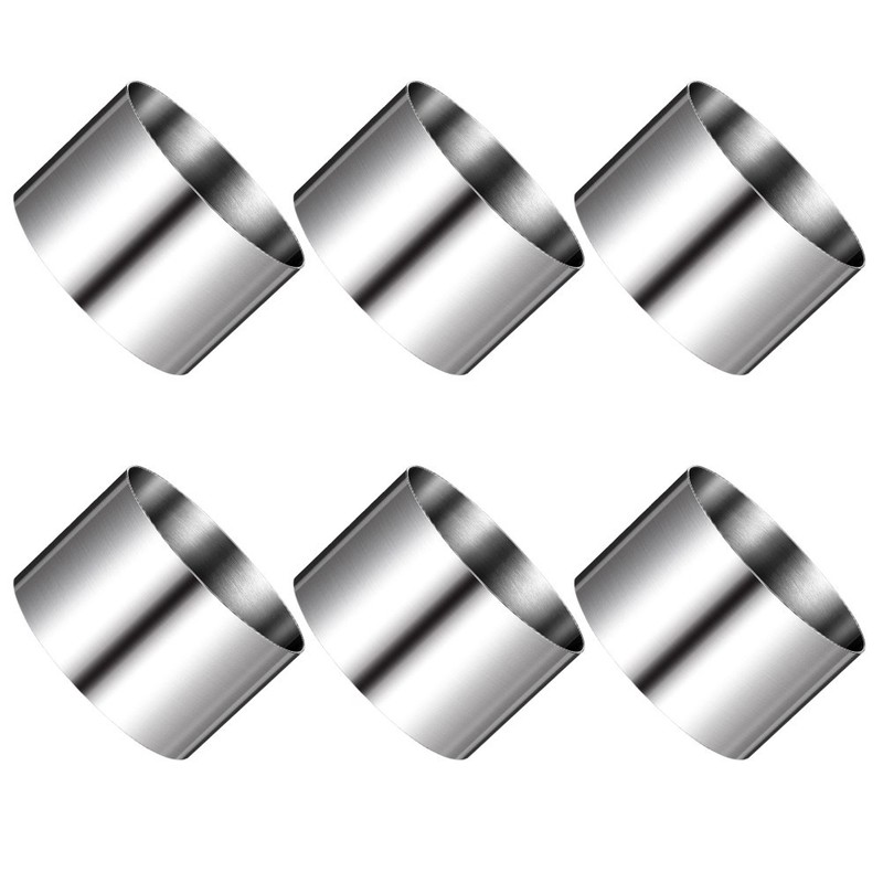 6pcs Mousse Cake Ring: Stainless Steel Pastry Baking Mold, Round Food Cutter gallery