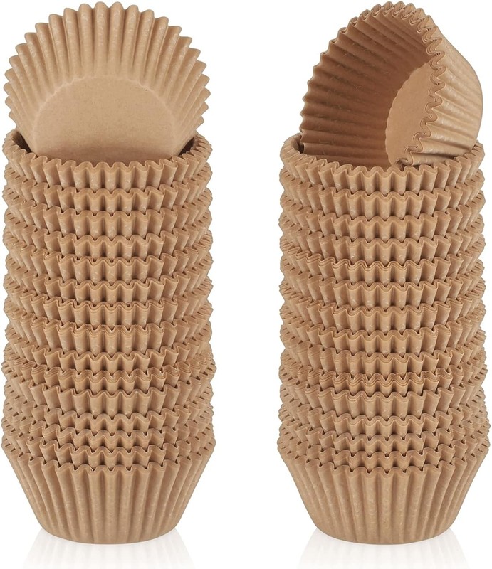 500 Count Mini Cupcake Liners Natural Muffin Liners Greaseproof Natural gallery
