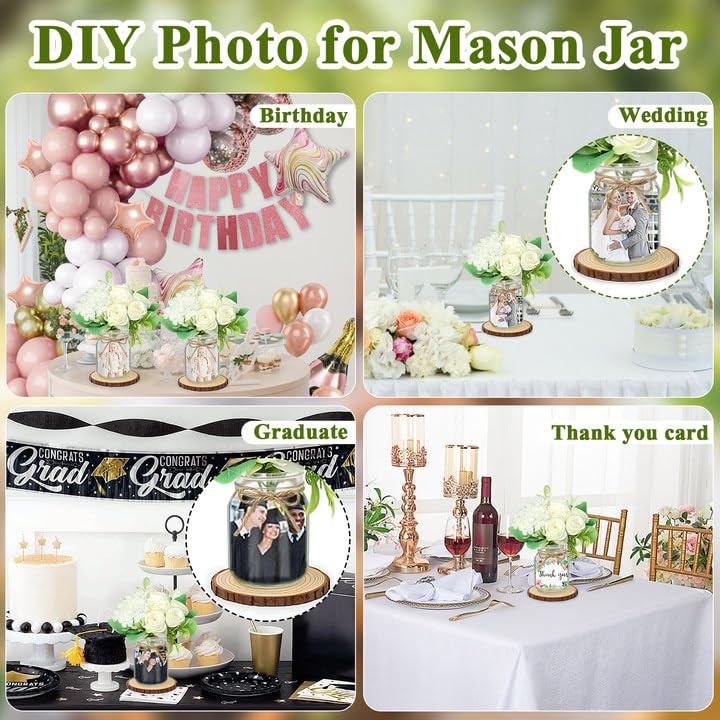 Homenergy Set 10 Mason Jar - For Tables Mason Jar Flower gallery