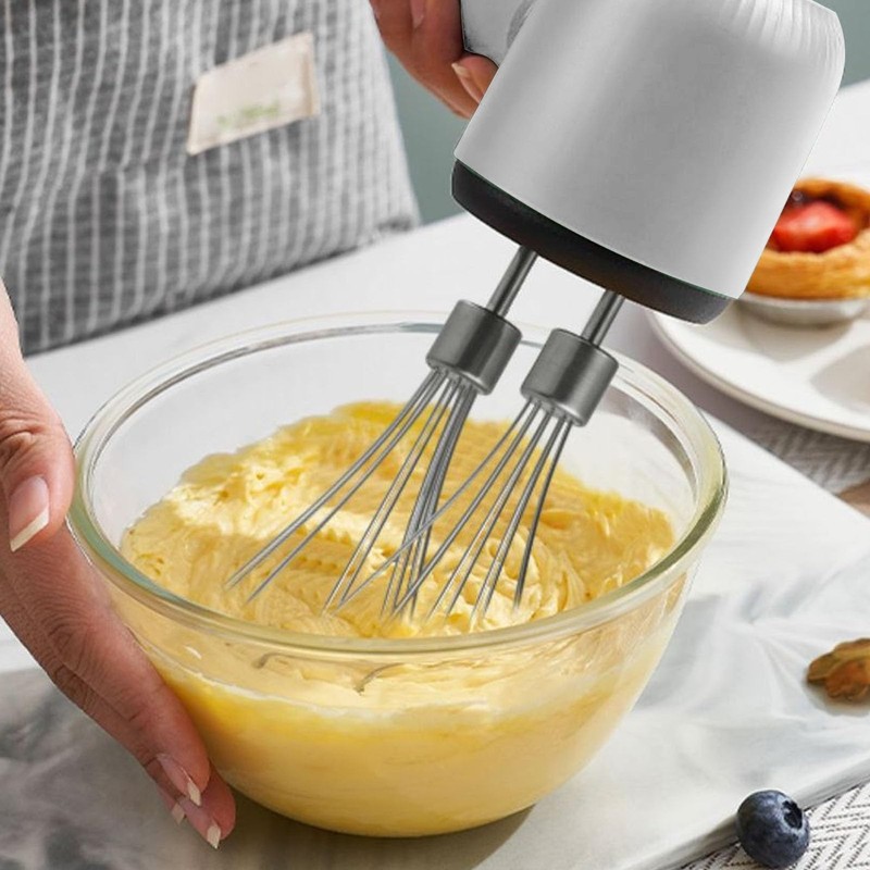 Cordless Hand Mixer Dual Whisk Hand Mixer, Stainless Steel USB Rechargeable L... gallery