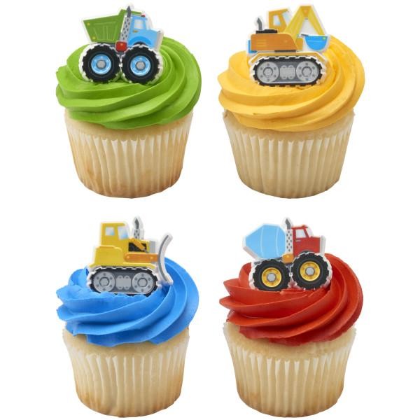 Construction Vehicles Cupcake Rings – 12 Count gallery