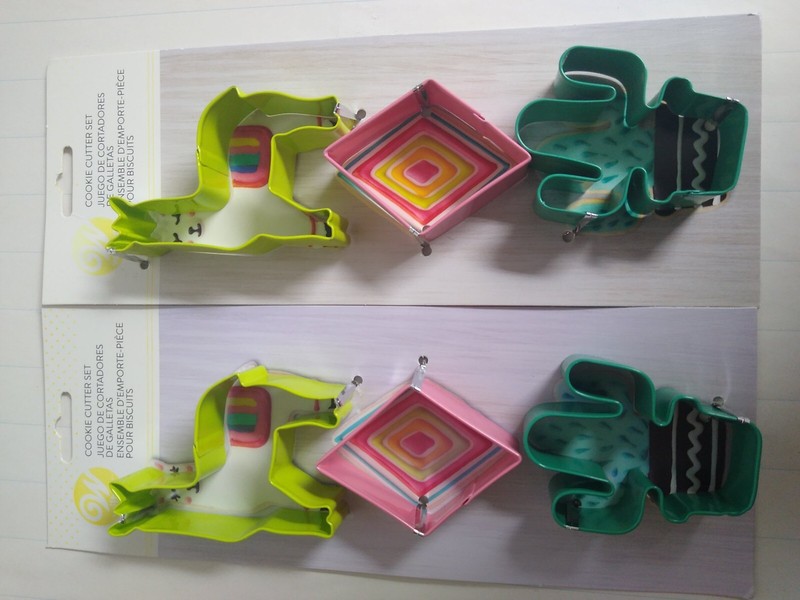 Lot of 2 Metal Cookie Cutter Set 3/Pkg Cactus Party 070896078117 gallery