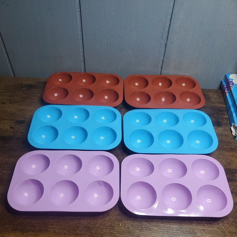 6 Pack 6 Holes Silicone Mold For Chocolate Cake Jelly Pudding Handmade Soap R…