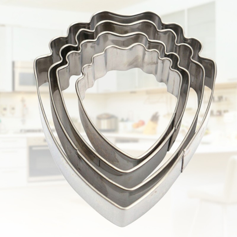 4Pcs Stainless Steel DIY Cookie Cutter Molds Modeling Peony Petal Shape Molds gallery