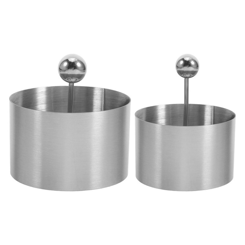 2 Pcs Kitchen Gadget Burger Smasher Press Metal Hamburger Beef Patty Mold