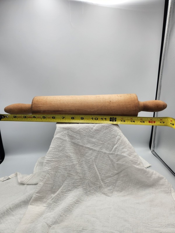 Vintage Style Wooden Rolling Pin Wood Dough Roller Baking Kitchen Tool 17" Q2 gallery