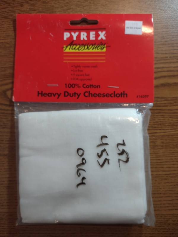 Pyrex Accessories 100% Cotton Heavy Duty Cheescloth Lint Free 9 Sq.F BN