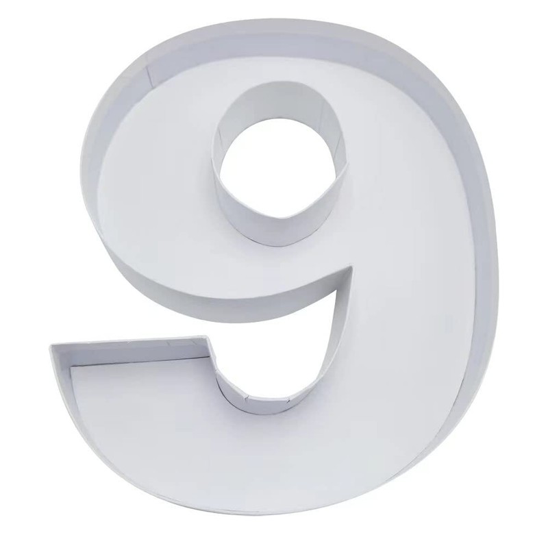 Fillable Cardboard Number 12" Number 9 or 6 Gift Grazing Charcuterie Board gallery