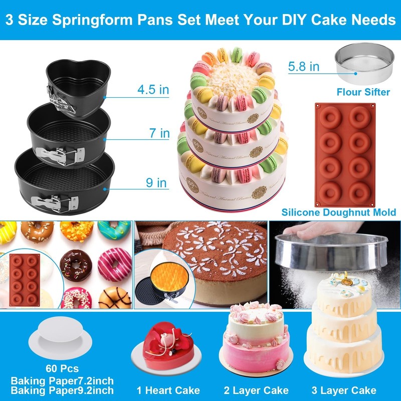 Ultimate Cake Decorating Kit - 730 Pcs Cake Pop Supplies, Turntable, Piping Bags gallery