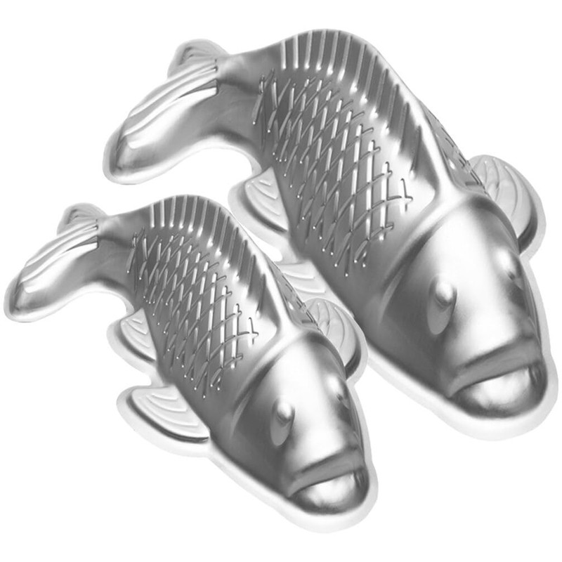 2 PCS Aluminum Fish Shape Baking Mold Cake Jelly Chocolate DIY Tool Dessert