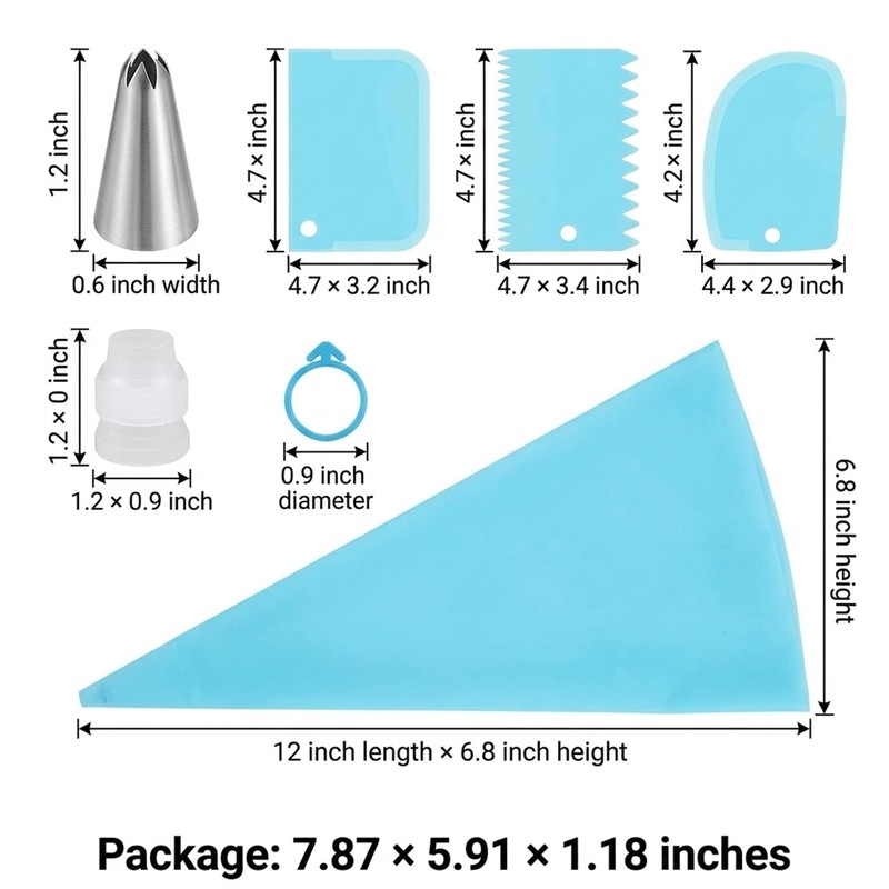 Piping Bags and Tips Set, Reusable Cake Decorating Kit with Silicone Pastry B... gallery