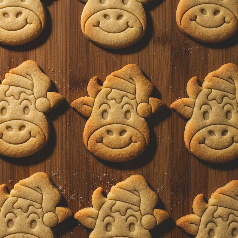 Santa Cow & Pig Cookie Cutters Set - Christmas farm animal festive farmhouse gallery