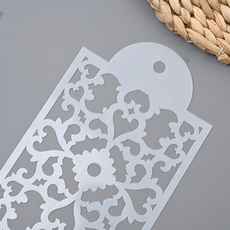8Pcs Cake Stencil Leaf Shape Decorating Lace Cake Boder Stencils Template Mold gallery