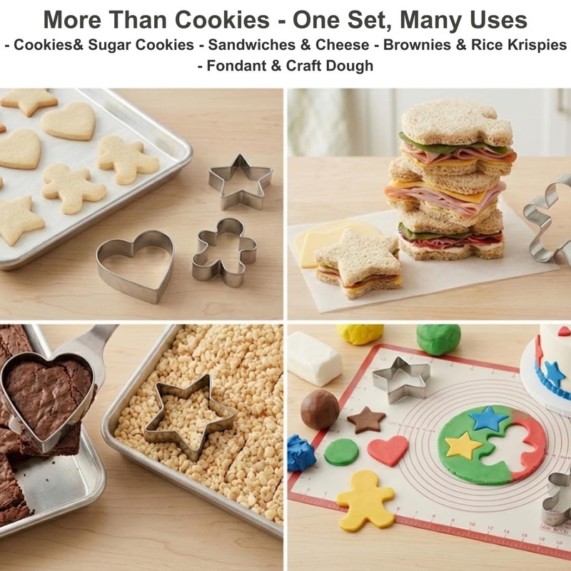 Large Plaque Cookie Cutter Set-10 Piece-4.0 Inch-Diswasher Safe-Frame Cookie ... gallery