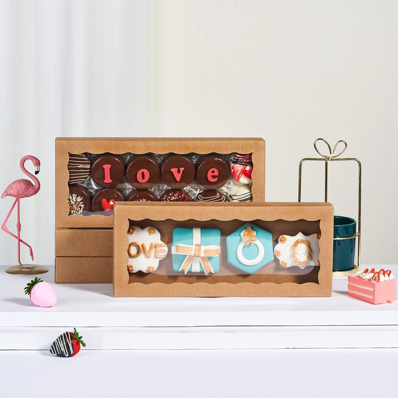 24PCS 12 x 5 x 1.5 inches Premium One Piece Cookies Boxes, Bakery Boxes for F... gallery