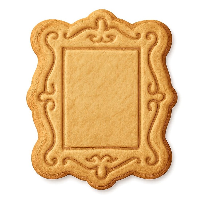 Gilded Picture Frame Cookie Cutter & Stamp, Fondant & Clay – 4×3.5