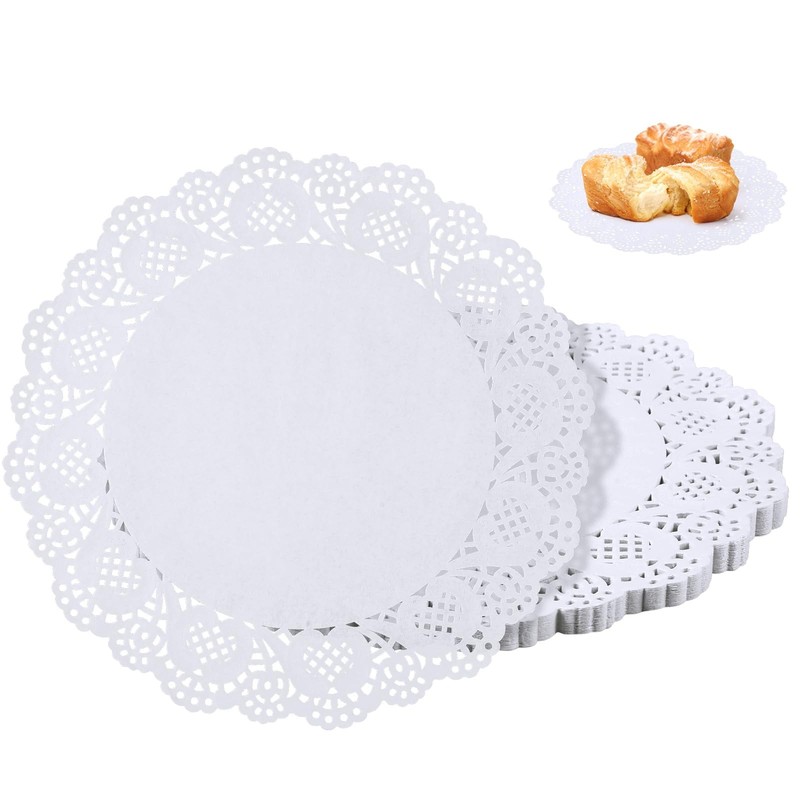 100 Pieces Paper Doilies, 12 Inch Doilies for Food, Disposable 12inch, White