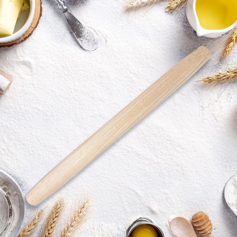 17-Inch Wooden Rolling Pin for Baking Pizza Dough, Pastry, and Cookie Crusts gallery