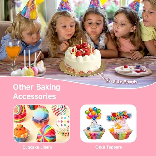 Cake Decorating Kit - Cake Turntable for Decorating with Baking Light Pink gallery