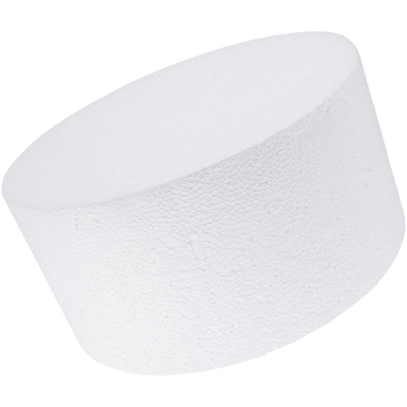 Cake Decorating Practice Dummy 8×4 Inch Round White Foam Mold Form Polystyrene