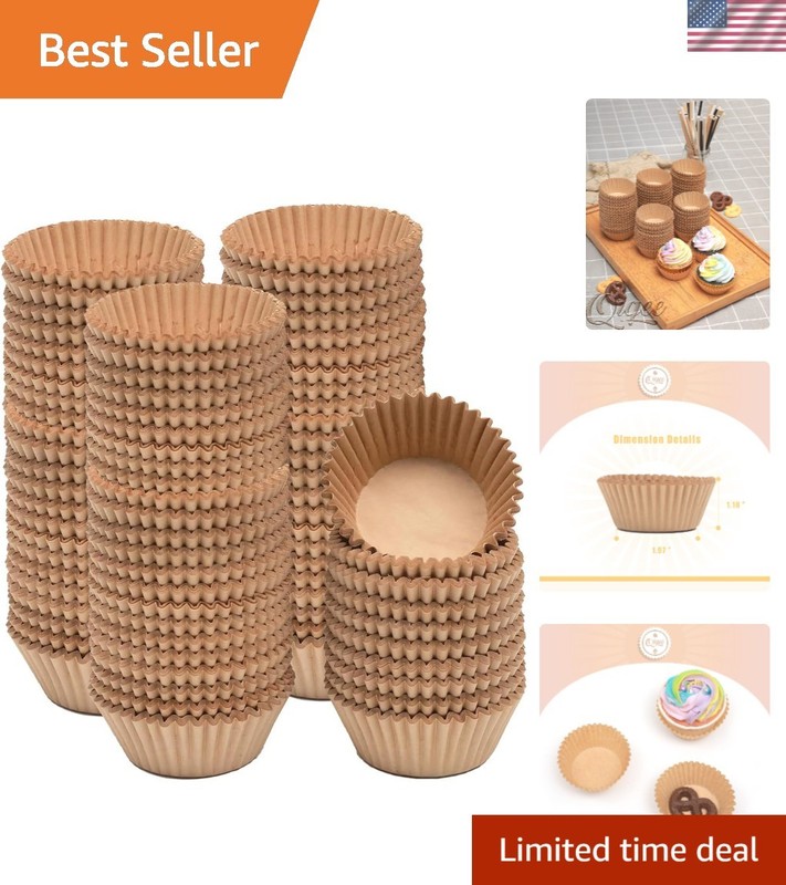 1000pcs Natural Cupcake Liners Muffin Linner No Smell, Food Grade Baking Cups...