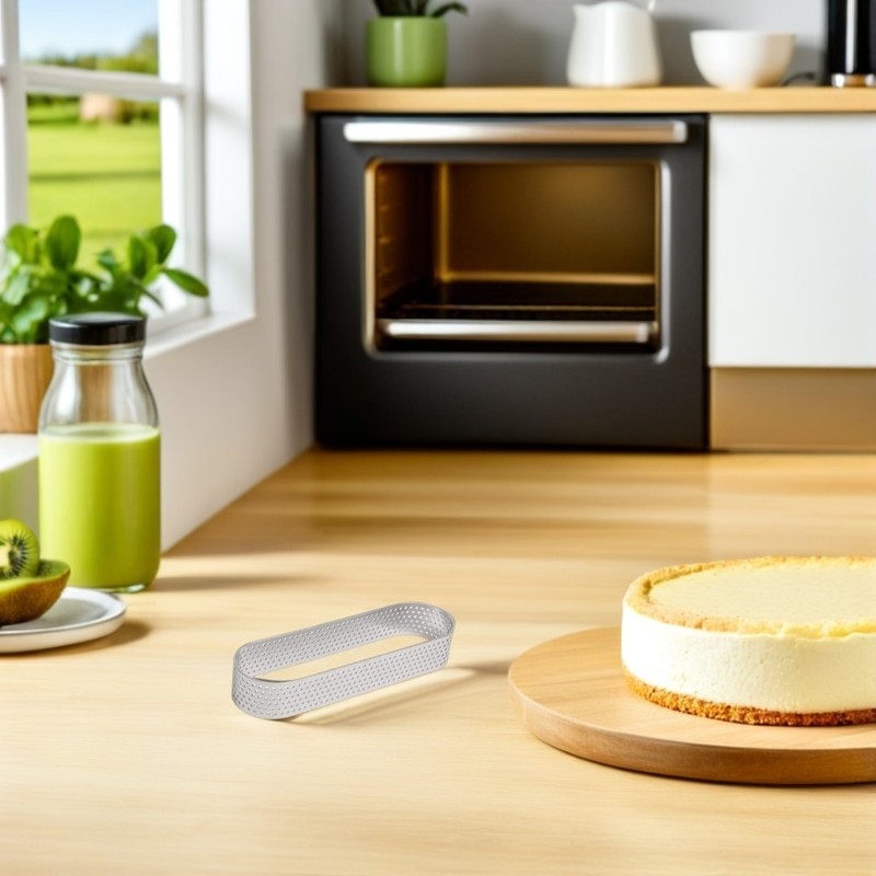 8pcs Stainless Steel Cake for Baking - Perforated Mousse Molds gallery