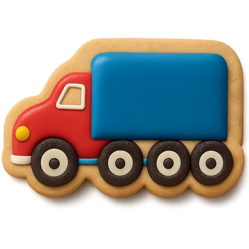 Long-Haul Semi Truck Cookie Cutter & Stamp - 4x2.5" Creative Baking Fun gallery