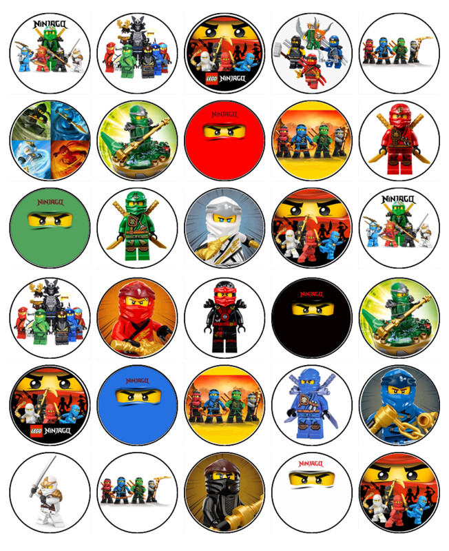 Building Blocks Edible Cupcake Toppers | Wafer | Lego Birthday Cake Decorations