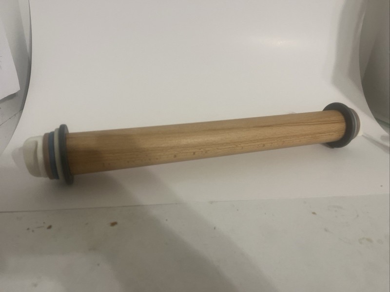 Adjustable wood rolling pin Light Brown figment