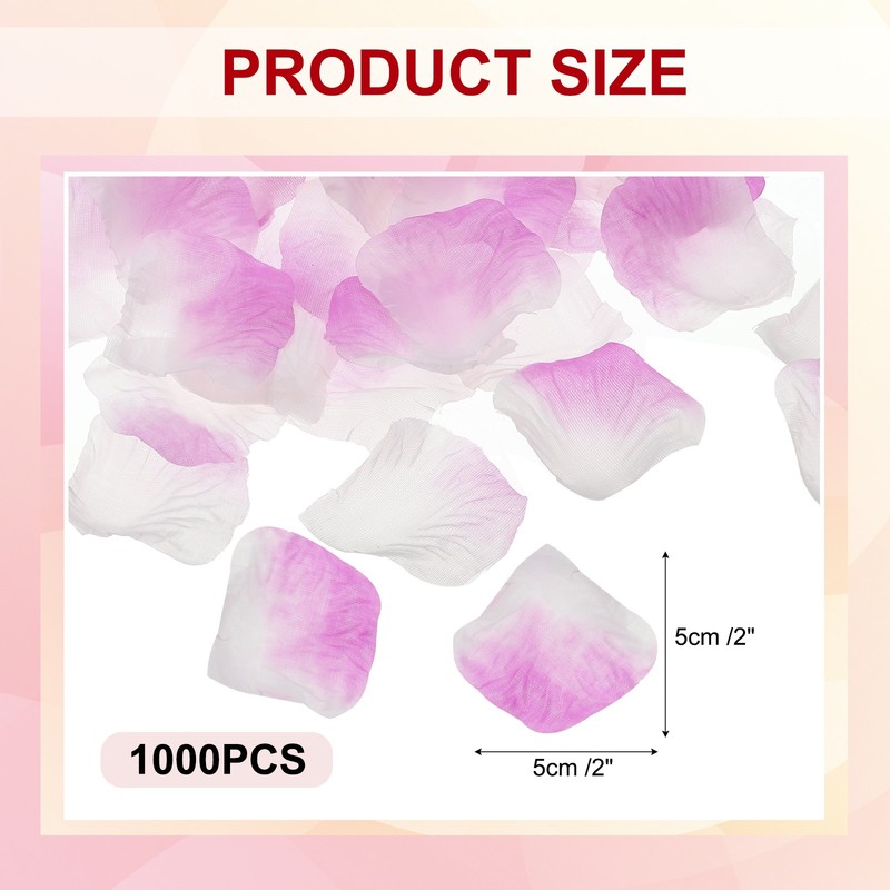 1000Pcs Artificial Rose Petals Silk Flower Decoration, For Purple White gallery
