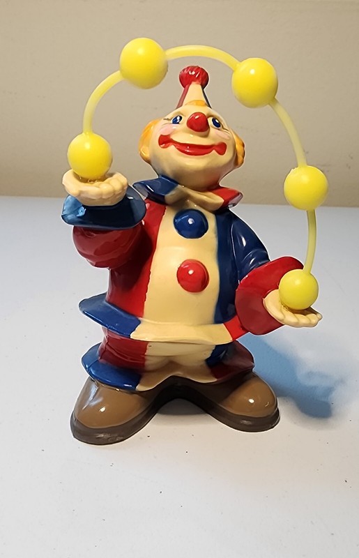 Vintage 1977 Plastic Clown Cake Toppers Woodridge Wilton 60515 Hong Kong