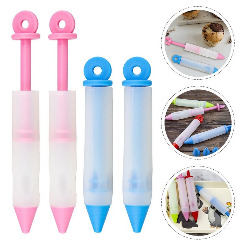 4 Pcs Silicone Cake Decorating Pen Chocolate Pen Baking Tool gallery