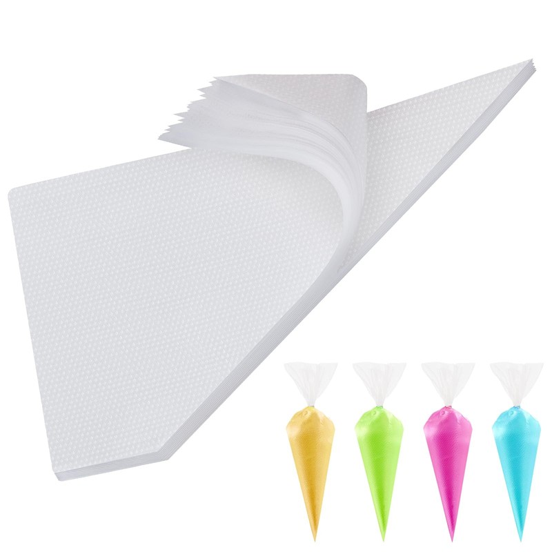 Engorgio 100 Clear 8″ Disposable Mini Pastry Piping Bags for Cake, Dessert Decor