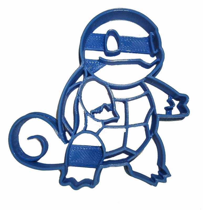 SQUIRTLE WATER TYPE POKEMON BLUE TURTLE SPECIAL OCCASION COOKIE CUTTER USA PR872