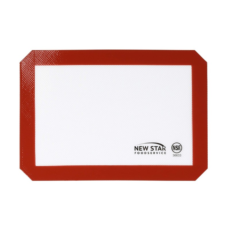 New Star Foodservice Commercial Grade Quarter Size (8″ x 12″), Red & White