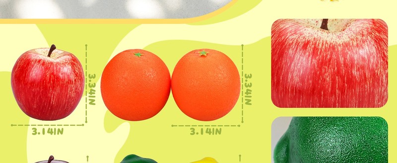 6 Pcs Artificial Fruits Pa, Fake Fruits for Decorat Home Kitchen gallery