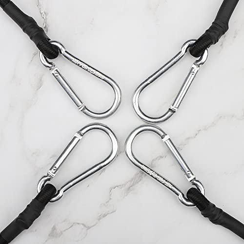 4 Inch Black Bungee Cords with Carabiner HooksPcs 24 inch 2 gallery