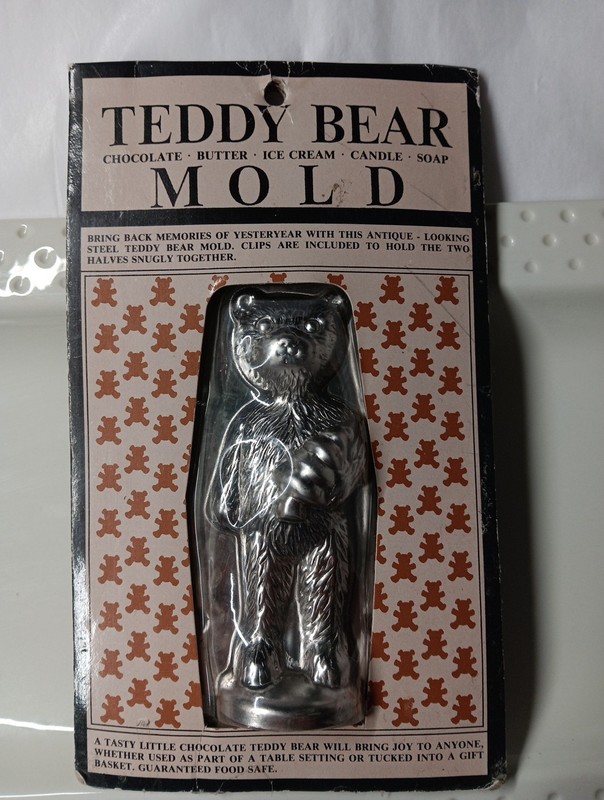 Vtg Teddy Bear Metal Mold Standing Chocolate Candy butter ice cream candle soap gallery