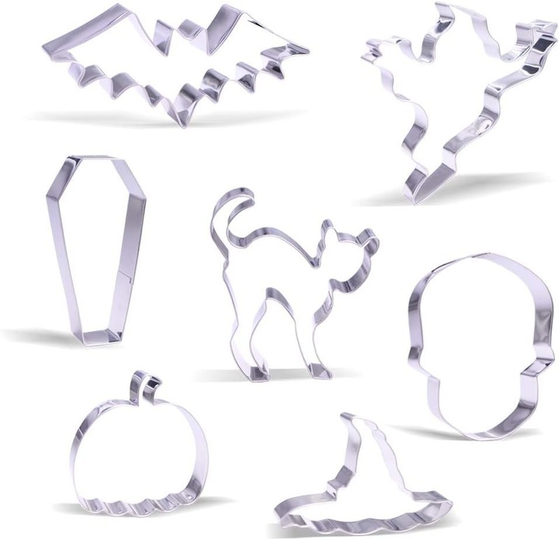 Large Halloween Cookie Cutter Set – 7 Piece – Stainless Steel