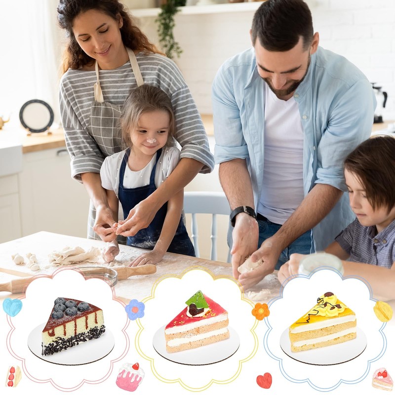 100 Pcs 5 Inch Cake Board Round Mini Cardboard Cake Circle Boards Grease Proo... gallery