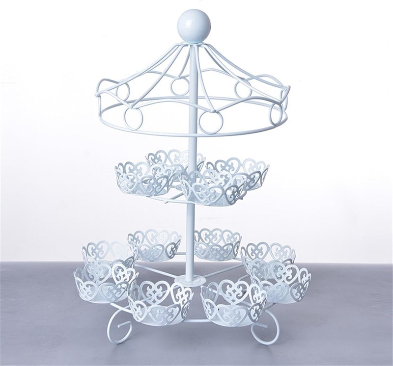 12-Cup Carousel Cupcake Stand - Iron Dessert Display Rack for Parties & Events gallery