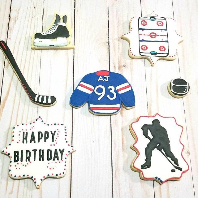 Hockey Stick 5.75” Cookie Cutter Metal