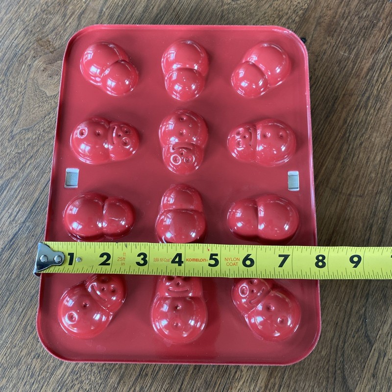 Vintage Nordic Ware Snowman Cake Pop Mold Metal interlocking trays Christmas (b) gallery
