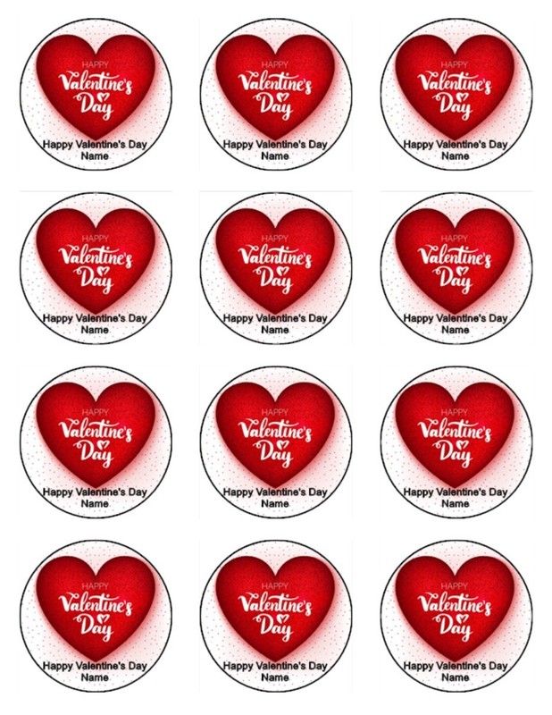 Valentine’s Day Cake & Cupcake Toppers Edible Icing – Hearts Love Decorations gallery