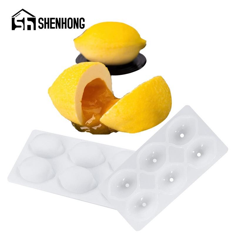 3d Lemon Silicone Cake Mold 6 Cavity Dessert Mousse Baking Tool gallery