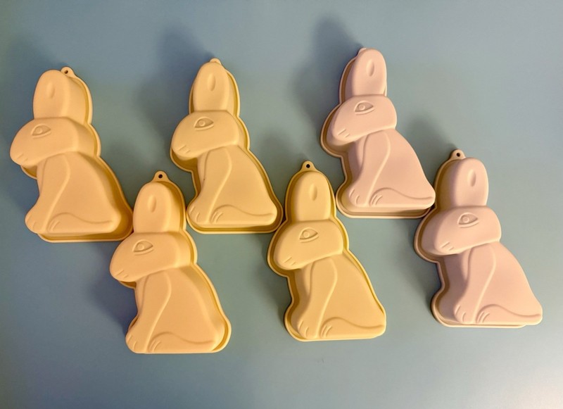 Silicone Mold Easter Bunny Rabbit 6” Mini Cupcake Set of 6