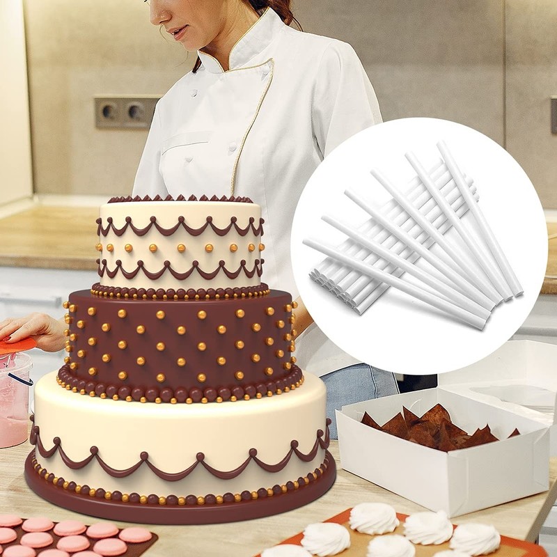 DOERDO 50Pieces Plastic White Cake Dowel Rods 0.5 Inch Diameter for Tiered Ca... gallery